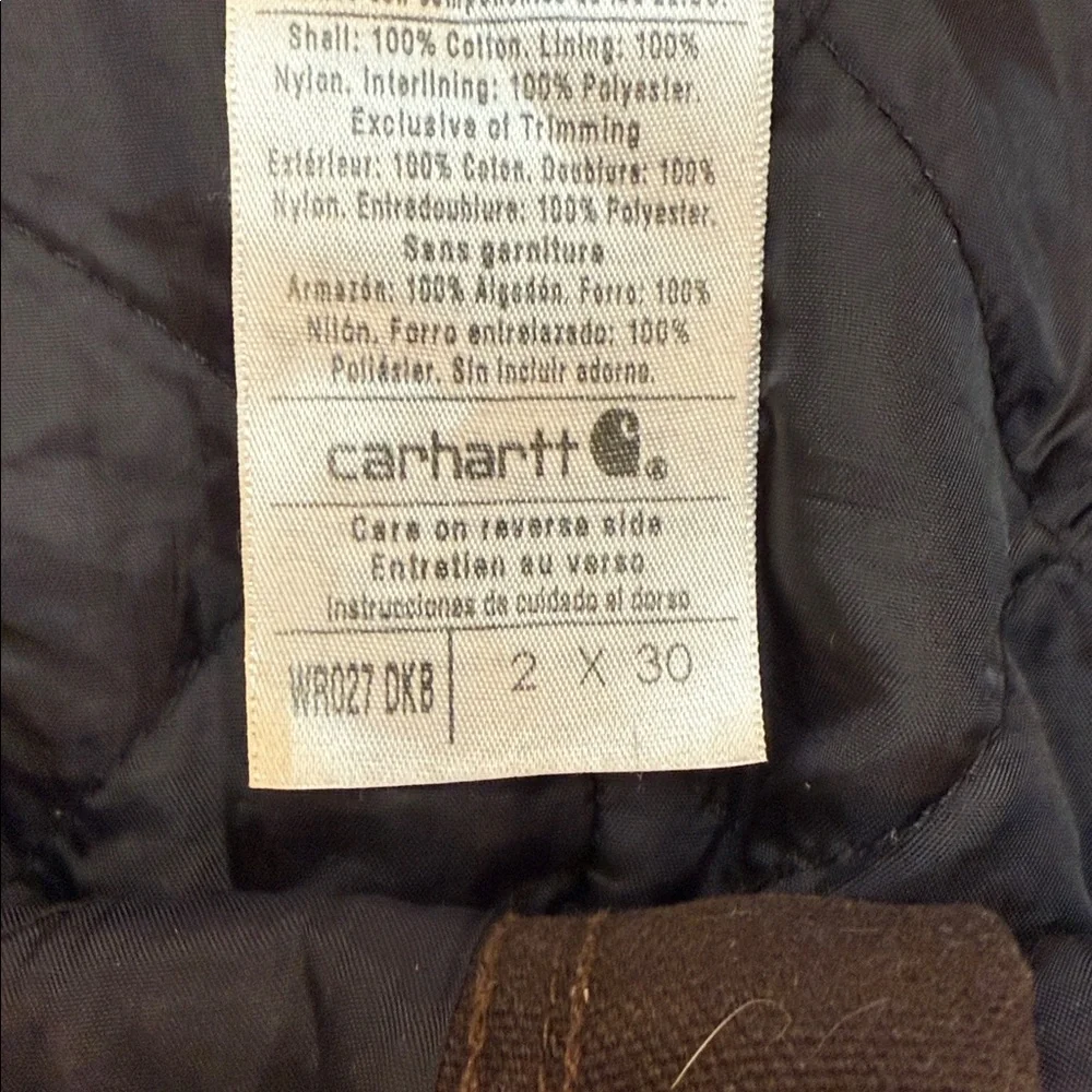 Carhartt Dark Brown Overalls women’s - Picture 6 of 6